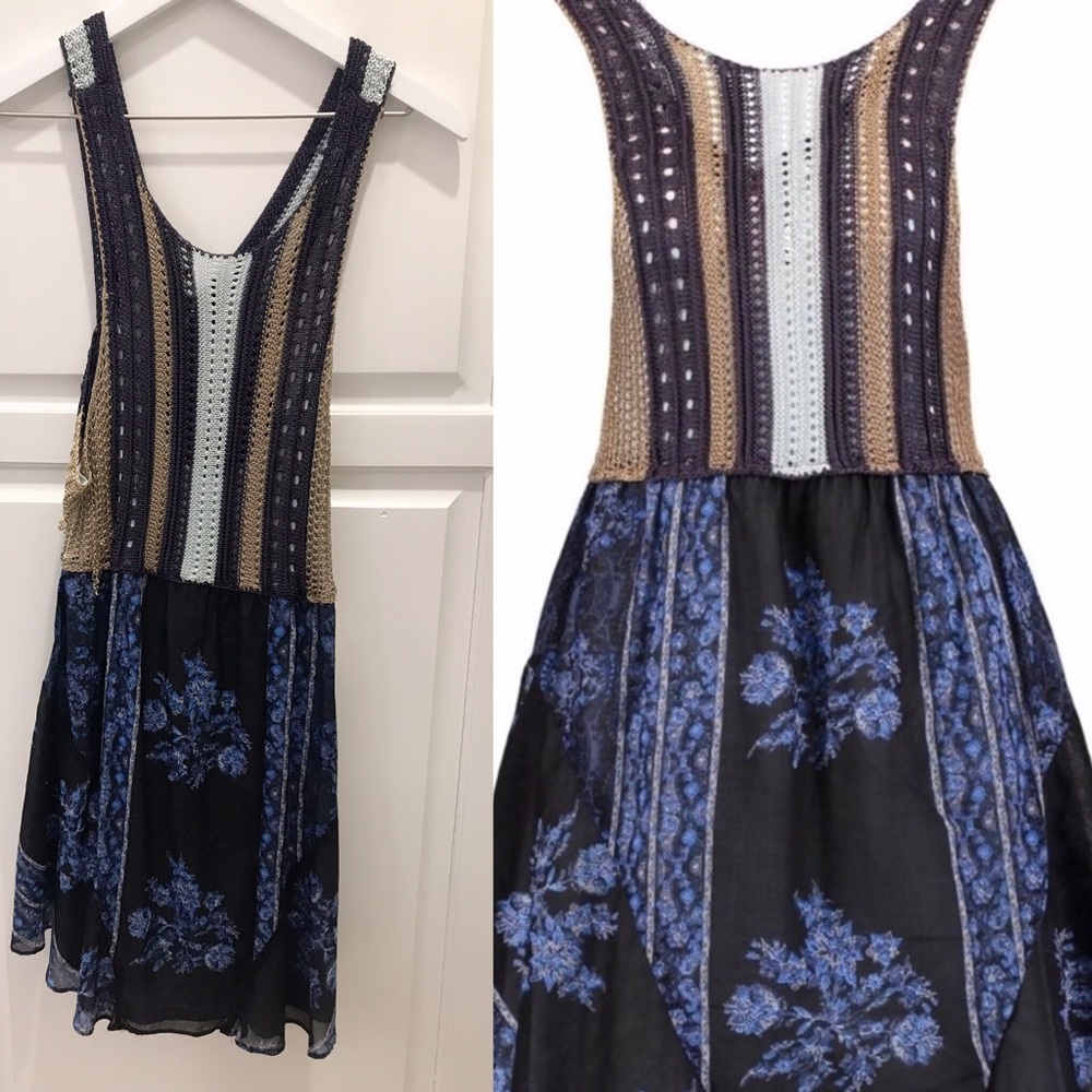 NWT Free People Katie Lined Crochet Dress - Picture 2 of 2